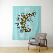 Good Witch Floral Moon Boho Wandkleed (In situ)