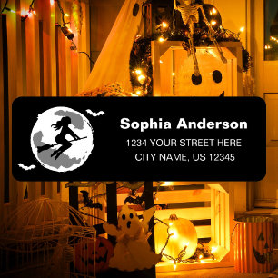 Good Witch Halloween Party Mail Retouradres Etiket