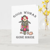 Good Woman Gone Biker Kaart (Gele Bloem)
