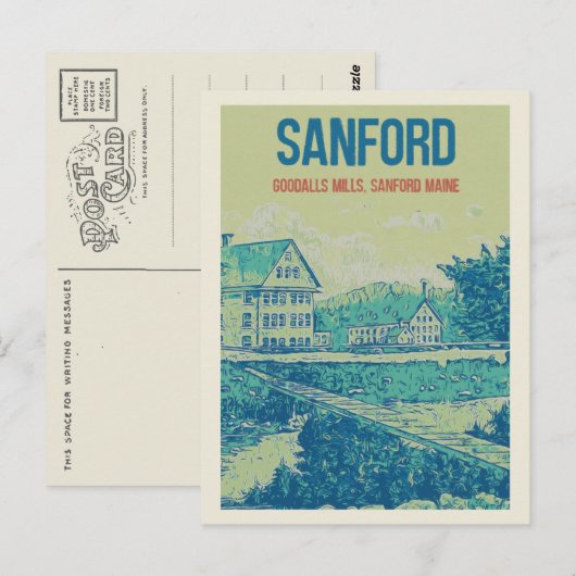 Goodalls Mills Sanford Maine USA Briefkaart (Voorkant / Achterkant)