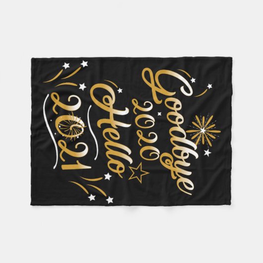 Goodbye 2020 Hello 2021 - Happy New Year 2021 Fleece Deken (Voorkant (Horizontaal))