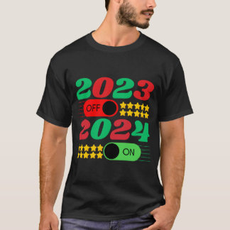 Goodbye 2023 Hello 2024 Christmas New Year 2024 T- T-shirt