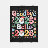 Goodbye 2025 Hello 2026 Christmas New Year Gift  Fleece Deken (Voorkant)