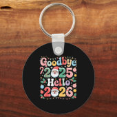 Goodbye 2025 Hello 2026 Christmas New Year Gift  Sleutelhanger (Voorkant)