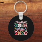 Goodbye 2025 Hello 2026 Christmas New Year Gift  Sleutelhanger (Voorkant)