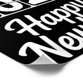 Goodbye 2025 Hello 2026 Clock Happy New Year Party Poster (Hoek)