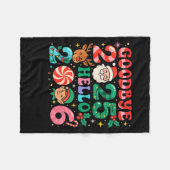 Goodbye 2025 Hello 2026 Cute Christmas New Year  Fleece Deken (Voorkant (Horizontaal))