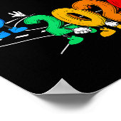 Goodbye 2025 Hello 2026 Funny Cartoon New Year Boy Poster (Hoek)