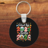 Goodbye 2025 Hello 2026 Happy New Year Christmas P Sleutelhanger (Voorkant)