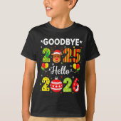 Goodbye 2025 Hello 2026 Happy New Year Christmas P T-shirt (Voorkant)
