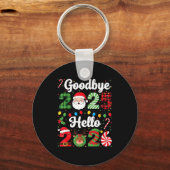 Goodbye 2025 Hello 2026 Happy New Year Countdown P Sleutelhanger (Voorkant)