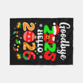 Goodbye 2025 Hello 2026 Happy New Year's Eve Chris Fleece Deken (Voorkant (Horizontaal))