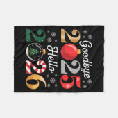 Goodbye 2025 Hello 2026 Happy New Year's Eve Chris Fleece Deken (Voorkant (Horizontaal))