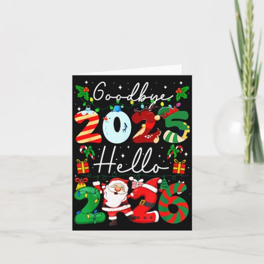 Goodbye 2025 Hello 2026 Happy New Year's Eve Chris Kaart (Voorkant)