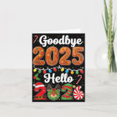 Goodbye 2025 Hello 2026 Happy New Year's Eve Chris Kaart (Voorkant)