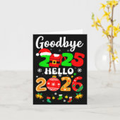 Goodbye 2025 Hello 2026 Happy New Year's Eve Chris Kaart (Gele Bloem)