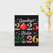 Goodbye 2025 Hello 2026 Happy New Year's Eve Chris Kaart (Gele Bloem)