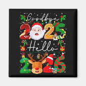 Goodbye 2025 Hello 2026 Happy New Year's Eve Chris Magneet (Voorkant)