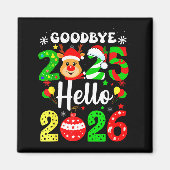 Goodbye 2025 Hello 2026 Happy New Year's Eve Chris Magneet (Voorkant)