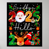 Goodbye 2025 Hello 2026 Happy New Year's Eve Chris Poster (Voorkant)