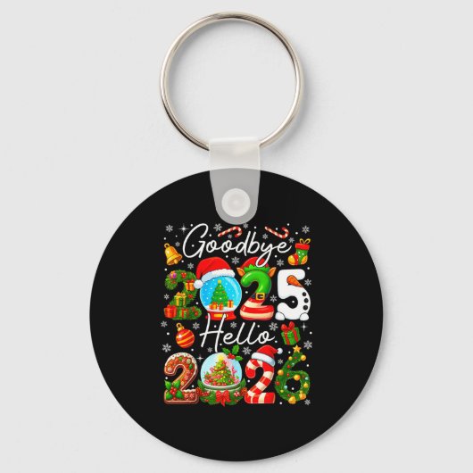 Goodbye 2025 Hello 2026 Happy New Year's Eve Chris Sleutelhanger (Voorkant)
