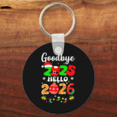 Goodbye 2025 Hello 2026 Happy New Year's Eve Chris Sleutelhanger (Voorkant)