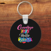 Goodbye 2025 Hello 2026 Kids Funny New Year Sleutelhanger (Voorkant)