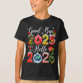 Goodbye 2025 Hello 2026 Merry Christmas Happy New  T-shirt (Voorkant)