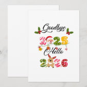 Goodbye 2025 Hello 2026 New Year Design Kaart (Voorkant / Achterkant)
