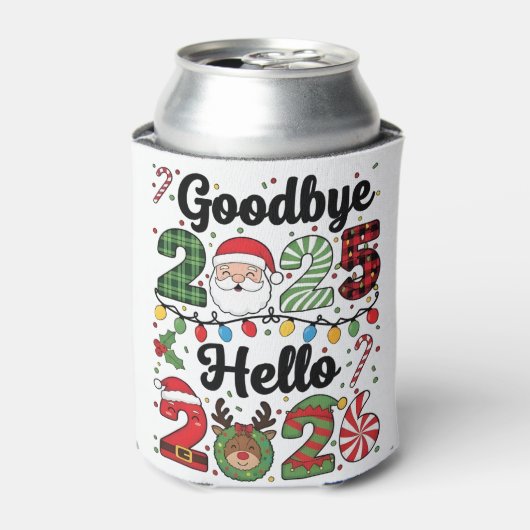 Goodbye 2025 Hello 2026 New Year Resolution Blikjeskoeler (Blikje Voorkant)