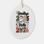 Goodbye 2025 Hello 2026 New Year Resolution   Keramisch Ornament (Rechts)