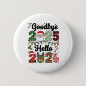 Goodbye 2025 Hello 2026 New Year Resolution   Ronde Button 5,7 Cm (Voorkant)