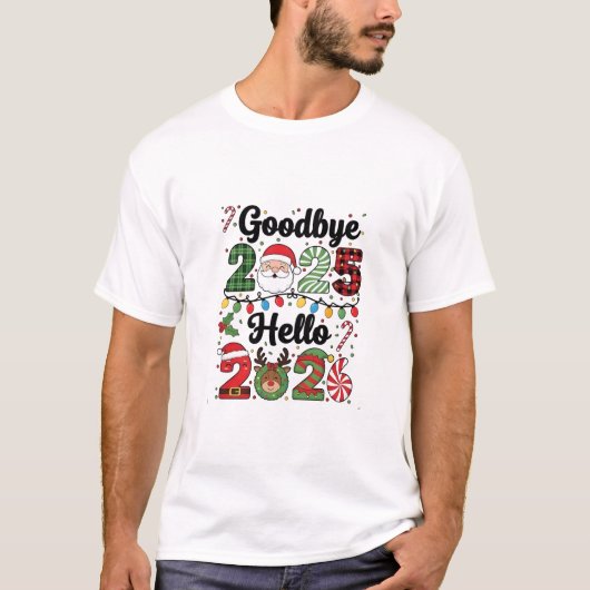 Goodbye 2025 Hello 2026 New Year Resolution T-shirt (Voorkant)