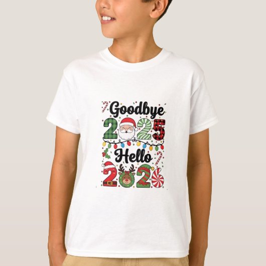 Goodbye 2025 Hello 2026 New Year Resolution   T-shirt (Voorkant)