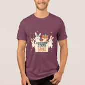 Goodbye 2025 Hello 2026 Unisex Holiday T-Shirt (Voorkant)