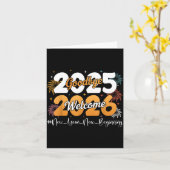 Goodbye 2025 Welcome 2026 Happy New Year Design Ce Kaart (Gele Bloem)
