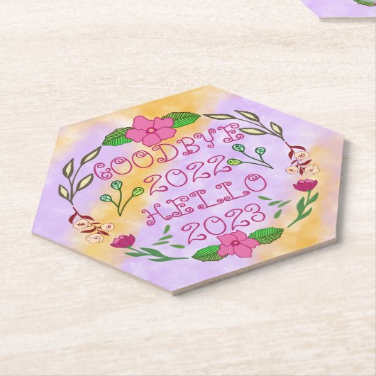 GOODBYE 20XX HALLO 20XX KARTONNEN ONDERZETTERS (Schuin)