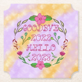 GOODBYE 20XX HALLO 20XX KARTONNEN ONDERZETTERS