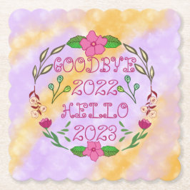 GOODBYE 20XX HALLO 20XX KARTONNEN ONDERZETTERS