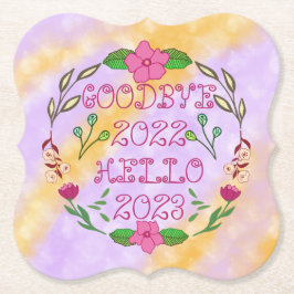 GOODBYE 20XX HALLO 20XX KARTONNEN ONDERZETTERS