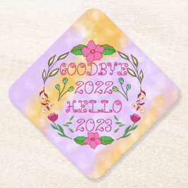 GOODBYE 20XX HALLO 20XX KARTONNEN ONDERZETTERS