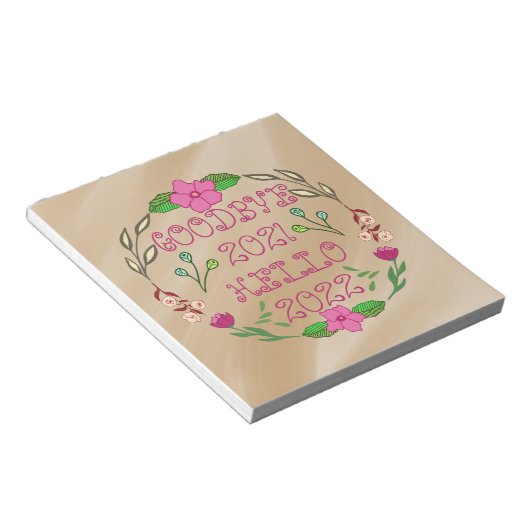 GOODBYE 20XX HALLO 20XX NOTITIEBLOK (Schuin)