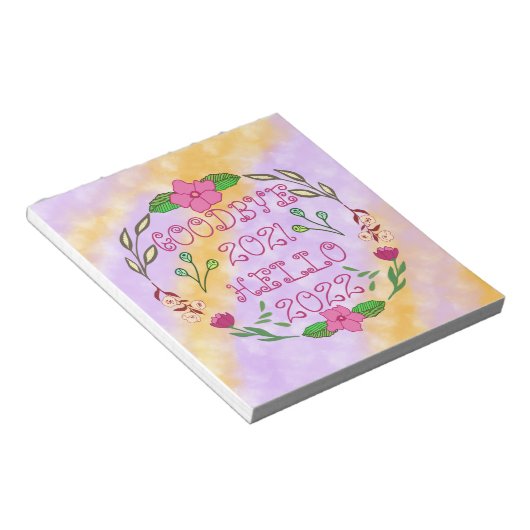 GOODBYE 20XX HALLO 20XX NOTITIEBLOK (Schuin)