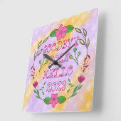 GOODBYE 20XX HALLO 20XX VIERKANTE KLOK (Hoek)