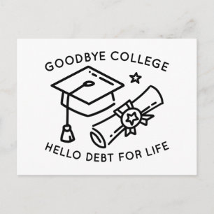 Goodbye College Hallo Schuld voor het leven Briefkaart