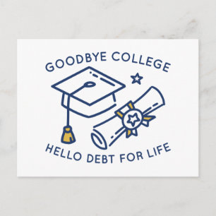Goodbye College Hallo Schuld voor het leven Briefkaart