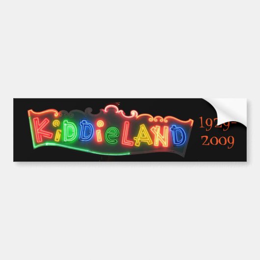 Goodbye Kiddieland Bumpersticker (Voorkant)