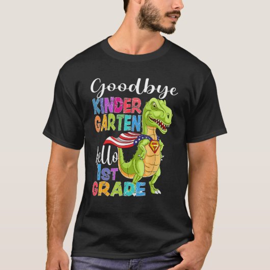 Goodbye Kindergarten Hello 1st Grade Graduation La T-shirt (Voorkant)