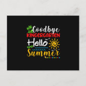 Goodbye Kindergarten Hello Summer Graduation Aankondigingskaart (Voorkant)