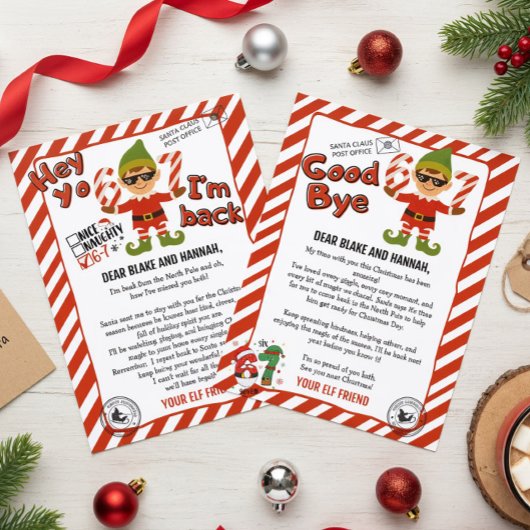 Goodbye Letter  From Your Elf Kaart
